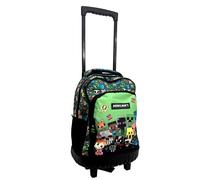 Minecraft Team Grande Zaino Trolley con Ruote Scuola Elementare Bambino Ragazzo