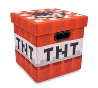 MINECRAFT tnt Blocco Tessuto Conservazione Bin Cubo Organizer con Coperchio 33cm