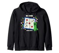 Minecraft Valentine's Day Be Mine Creeper Valentine's Card Felpa con Cappuccio