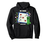 Minecraft Valentine's Day Be Mine Creeper Valentine's Card Felpa con Cappuccio