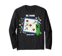 Minecraft Valentine's Day Be Mine Creeper Valentine's Card Maglia a Manica