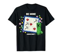 Minecraft Valentine's Day Be Mine Creeper Valentine's Card Maglietta