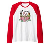 Minecraft Valentine's Day Steve & Alex Feeding Piggy Family Maglia con Maniche Raglan