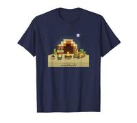 Minecraft Vanilla Villager & Camel Desert Fireplace At Night Maglietta