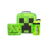 Minecraft Verde Creeper Lunch Bag Bottiglia e Snack Pot Ragazzi