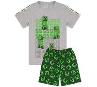 Minecraft Verde Creeper & Zombine All-Over Print Pigiama a maniche corte a gamba