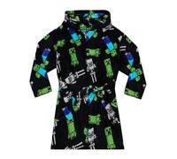 MINECRAFT Vestaglia Creeper Accappatoio Bambino | Vestaglia Gamer Da Bambino | Nero 12-13 Anni