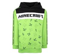 MINECRAFT - Vestiti Felpa con Cappuccio Ragazzi - Felpa con Cappuccio Verde in Cotone 100% - Felpa con Cappuccio Verde Creeper - Regali Verde (9-10 Anni)