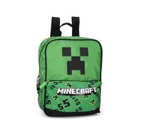 MINECRAFT - Zainetto Ufficiale Minecraft, per Asilo e Tempo Libero, Spallacci Imbottiti e Regolabili, Retro e Fondo Termoformati, Scomparto Principale e Tasca Frontale con Chiusure a Zip, 23x30Hx10 cm
