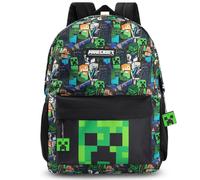 MINECRAFT Zaino multicolore Steve & Creeper | Borsa con cerniera e Creeper Face