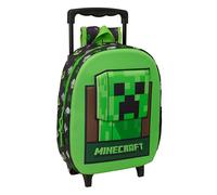 MINECRAFT - Zaino per bambini 3D con ruote, ideale per bambini di diverse età, comodo e versatile, qualità e resistenza, 27 x 10 x 33 cm