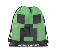 MINECRAFT - Sacca Coulisse Ufficiale Minecraft, Compatta e Versatile, Ideale per Palestra, Scuola, Viaggi, Porta merenda, Idea Regalo Bambini e Ragazzi, 35 x 42H x 2 cm