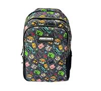 Minecraft Zaino Scuola Pixel 25 - DOPPIO COMPARTIMENTO - ADATTABILE A CARRELLO - Spallaccio imbottito - Resistente, spazioso e organizzato - 44 X 30 X 20 CM, multicolore, M, Casual