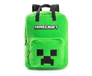 MINECRAFT Zaino verde unisex per bambini Creeper | Materiale soffice con chiusura a cerniera | Ideale per il ritorno a scuola e per trasportare libri | Merchandising