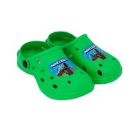 MINECRAFT Zoccoli per Ragazzi, Design Leggeri, Sandali Pillager, Sandali Estivi, Taglia EU 24/25 | Verde