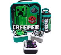 MinecraftCreeper Borsa Pranzo con Porta Bottiglia Misura Confezione 5 (NS7061)