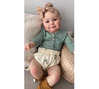 MineeQu 50CM Così Veramente Taglia Premie Baby Disegno a mano Capelli Sorriso dolce Bambole bambino Reborn Silicone Vinile Corpo Completo realistiche Dolls ragazze appena nate corpo coccoloso
