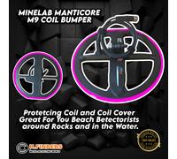 Minelab Manticore M9 Bobina Paraurti Grande per You Spiaggia Detector Rosa