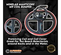 Minelab Manticore M9 Bobina Paraurti Grande per You Spiaggia Detector Rosso