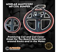 Minelab Manticore M9 Bobina Paraurti Grande per You Spiaggia Detector Rosso