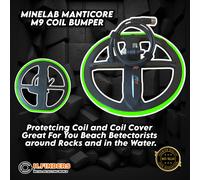 Minelab Manticore M9 Bobina Paraurti Grande per You Spiaggia Detector Verde Neon