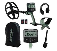 Minelab X-Terra Voyager All-Terrain Professional Pinpointing Metal Detector per Adulti con Bobina Impermeabile, 4 Modalità di Rilevamento (Kit Completo con Cuffie, Zaino, Pala Profonda)