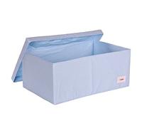 Minene UK Ltd - Scatola portaoggetti con motivo a pois, ideale per riporvi giocattoli, indumenti e biancheria da letto, colore: Bianco/Azzurro