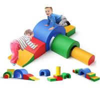 MINENICE 5 mattoncini morbidi in schiuma per bambini, blocchi da arrampicata in gommapiuma, paesaggio crinale e giocattolo per la casa (cotone perlato)
