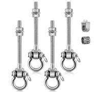 MINENICE Gancio per Altalena con Cuscinetti 4 Pezzi，in Acciaio Inox 304, per Travi in Legno, soffitto in Cemento, Altalena, Yoga, Sacco da Boxe, amache, capacità 680kg