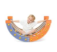 MINENICE Montessori Pikler Triangolo da Arrampicata, con Arco da Arrampicata e scivoli, Triangolo in plastica per Bambini, (Set semicircolare + Set di Stoffa)