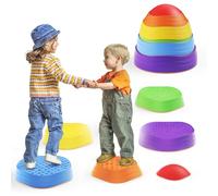 MINENICE Stepping Stones Bilanciere 12 pezzi per bambini, trampolini per uso interno ed esterno, Balance Training per bambini, Stacking Stones antiscivolo per