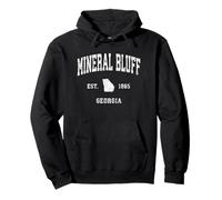 Mineral Bluff Georgia GA, Design Sportivo Vintage Felpa con Cappuccio