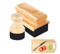 Mineral Oil Applicator, Butcher Block Oiling Brush, Cream Applicator with Ergonomic Handle, 4,53 x 2,99 pollici, Ideal for Restoring Wood Spoons and Kitchen Utensils