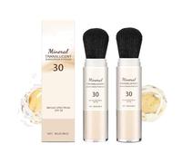 Mineral Protection Sunscreen Powder, Mineral Sunscreen Setting Powder, protezione solare SPF 30 UVA + protezione UVB, SPF 30, polvere di fissaggio naturale, compatibile con il trucco (2 pezzi)