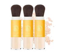 Mineral Sunscreen Setting Powder SPF 35 with Brush,Translucent Brush Sunscreen Powder,Long Lasting Lightweight Breathable,for Face, Scalp & Hair