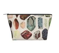 Minerali di cristallo di pietre preziose geologiche vintage, Borsa da toilette Borsa per trucco Borsa per cosmetici Borsa da toilette da viaggio portatile