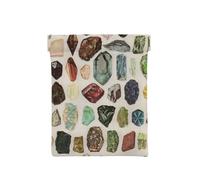 Minerali di cristallo di pietre preziose geologiche vintage, Spremere il portafoglio superiore da donna Borsa portaoggetti Piccola portamonete Portamonete