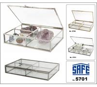 Mineralien-Glasvitrinen Argento 3 scomparti Mix Safe 5701 Helsinki 205x155x45 MM