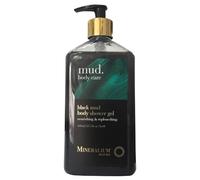 Mineralium - Gel Doccia al Fango Nero del Mar Morto -Idratante e Rivitalizzante - Arricchito con Aloe Vera e Olio d'Oliva - Senza Parabeni, Siliconi né Coloranti Artificiali - 400ml