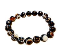 Minéraux et Cristaux questo bracciale in agata occhio in pietra naturale, disponibile in perle da 6, 8 o 10 mm. I nostri braccialetti sono garantiti vera pietra e di qualità AA o AAA., Taille unique