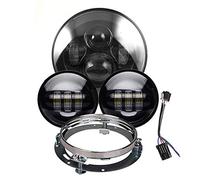 Miners2000 Lampade antinebbia passanti da 7 pollici a LED da 4,5 pollici per motocicli HD con staffa di montaggio faro da 7 "