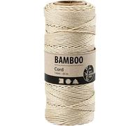 Minerva Cordoncino rotondo in bambù, adatto per sartoria e tappezzeria, larghezza 1 mm, rotolo da 65 metri, colore: bianco sporco
