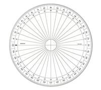 Minerva - Goniometro a 360°, 20 cm, trasparente