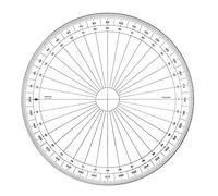 Minerva - Goniometro a 360°, 30 cm, trasparente