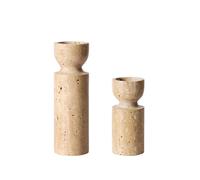 Minerva Portacandele Set di 2 Crema
