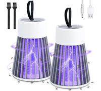 Mineup 2pcs Lampada Antizanzare Casa, Zanzariera Elettrica da Interno USB,Lampada Antizanzare Elettrica UV, Antizanzare Elettrico Portatile per zanzare da esterno per cucina interni esterni campeggio