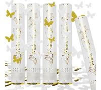 Mineup 4 * Cannone Spara Coriandoli, 30 cm Coriandoli Cannoni Popper, Flusso di Coriandol di 3-5 Metri, Tubo Sparacoriandoli Matrimonio, Coriandol Biodegradabili per Matrimonio, Festa, Compleanno