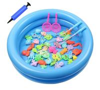 Mineup 50 Pezzi Giocattolo da pesca magnetico, Gioco Pesca Pesci Calamita, Pesciolini Gioco Magnetico, Giocattolo acquatico per bambini, di età compresa tra 3 4 5 6 anni