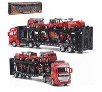 Mineup Camion Pompieri Giocattolo Modelli 7 in 1 Vigili del Fuoco Auto Giocattoli, Veicoli Vigili del Fuoco Bambini, Camion dei Pompieri Giocattoli, Camion Dei Pompieri Modelli Bambini da 2 3 4 5 Anni