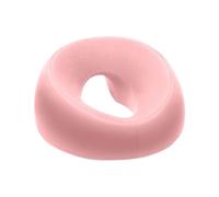 Mineup Cuscino massaggiante per culla del viso, cuscino massaggiante testa foro, poggiatesta per letto, cuscino a forma di U con foro, cuscino viso in memory foam per salon, grigio chiaro, rosa